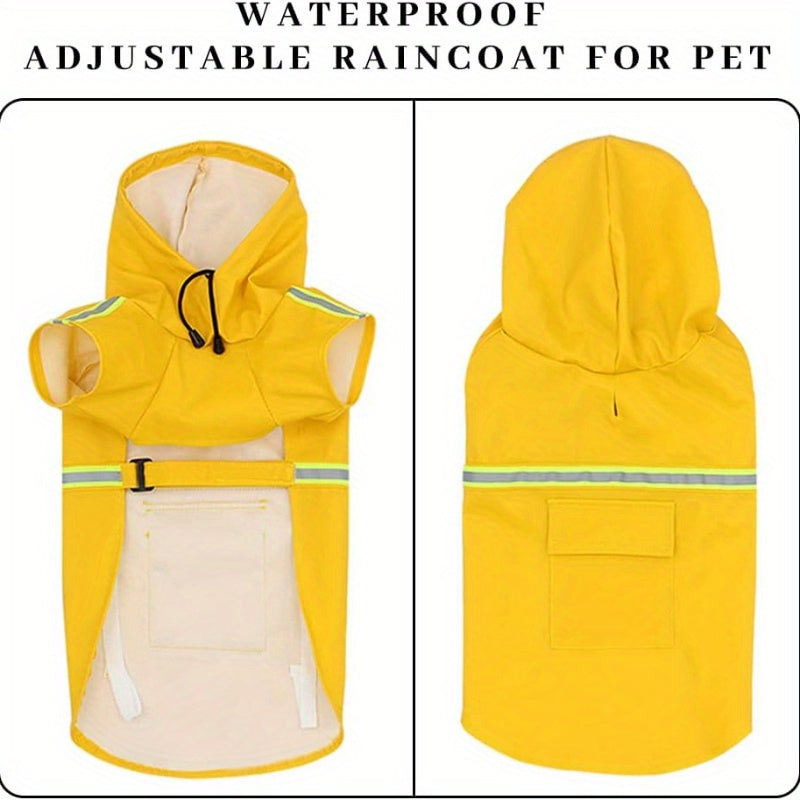 Wasserdichter Hunderregenmantel mit reflektierendem PU